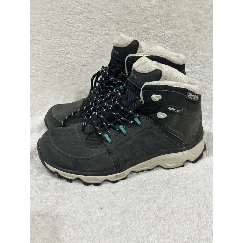 Salomon‎ Rodeo Lined Winter Hiking Boots Women's Size 8 Black